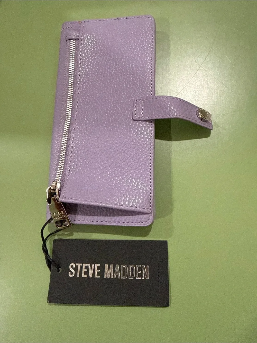 Steve Madden Lilac Textured Wallet with Gold Hardware